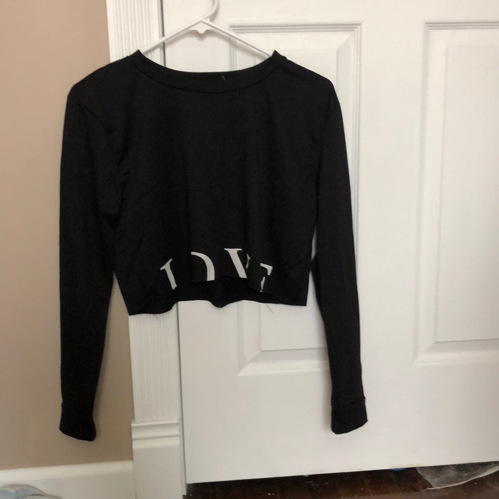 cropped long sleeve tee
